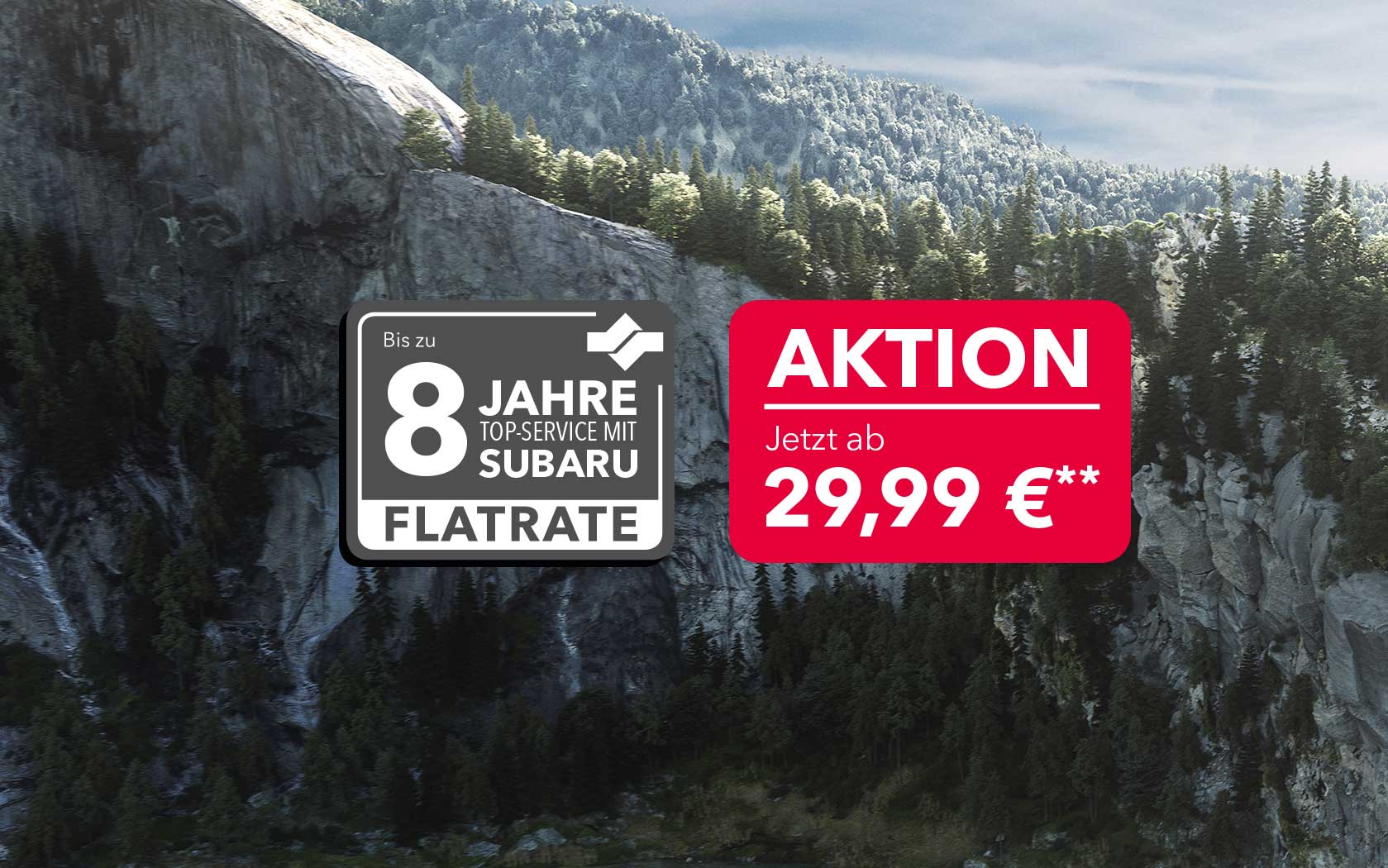 8 Jahre Top-Service Flatrate Signet und Aktionsbanner ab 12,99 Euro monatlich
