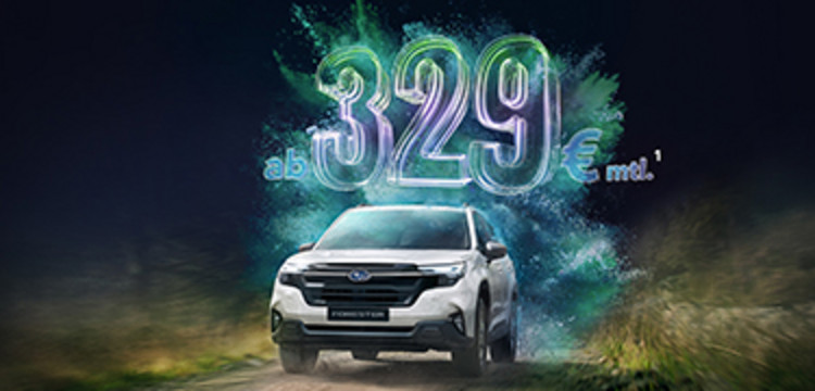 Nur für kurze Zeit:: Forester mit Action Leasing-Paket<sup>1</sup>